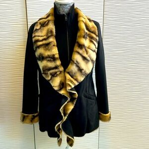 Soft Faux leopard and suede.